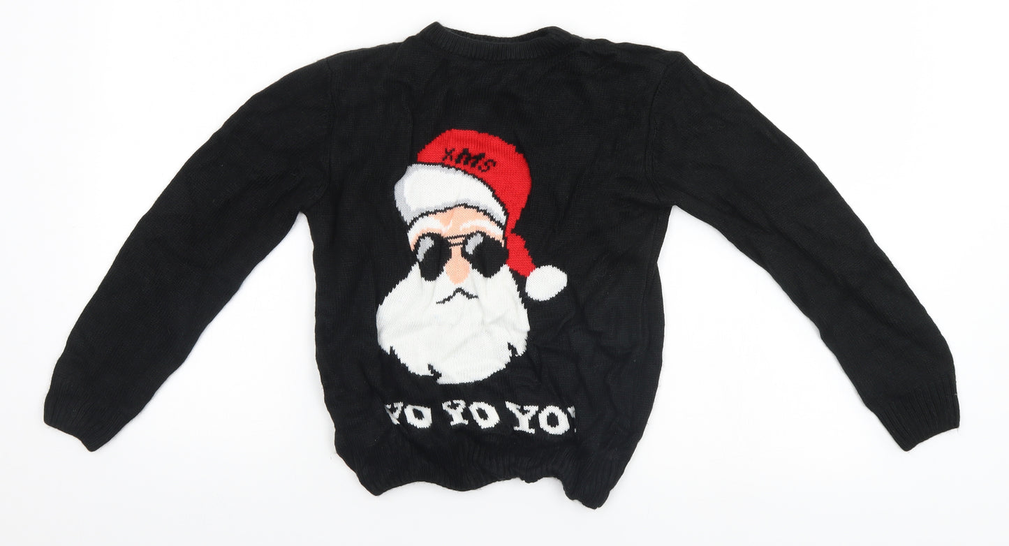 Urban Boys Black   Pullover Jumper Size 9-10 Years  - Christmas