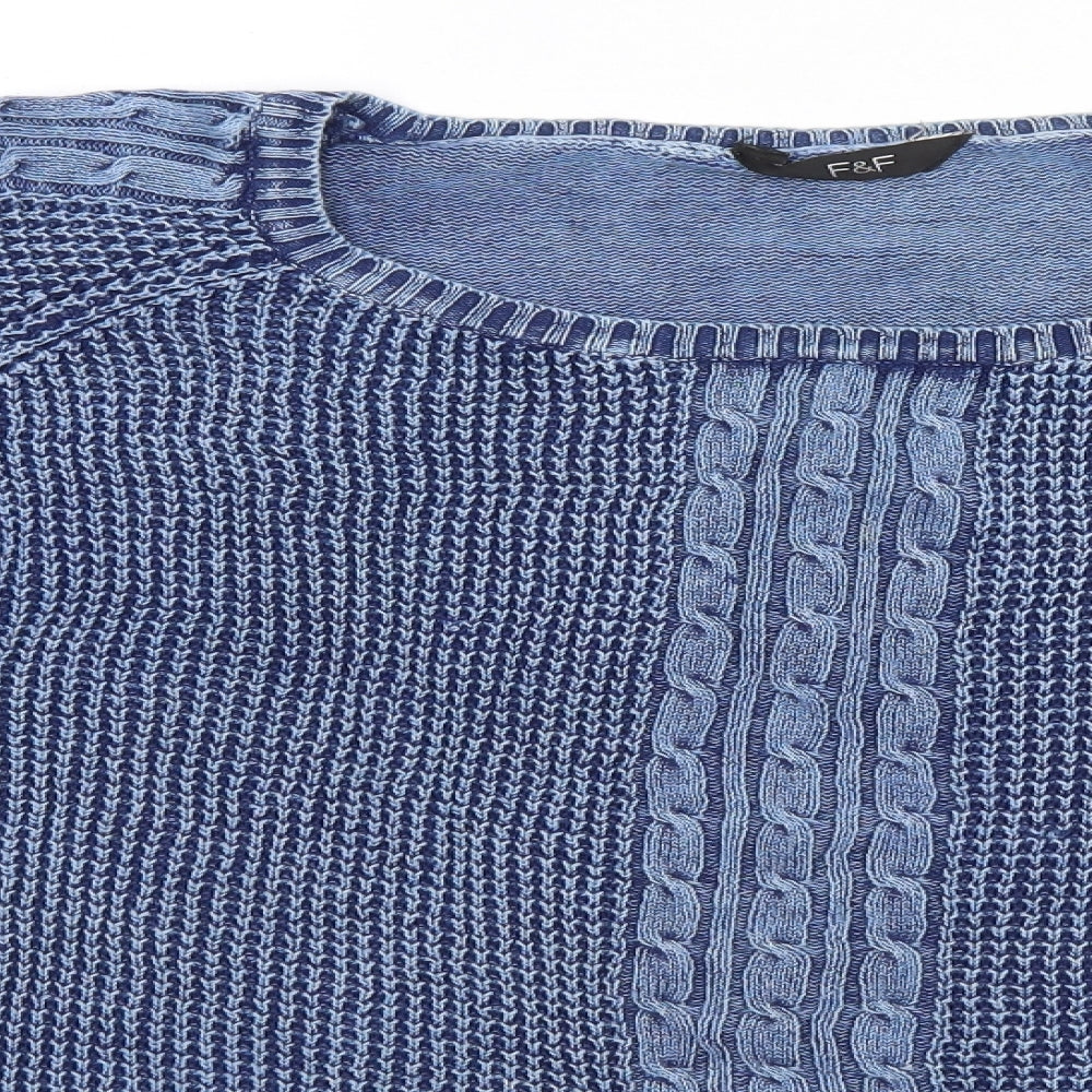 F&F Womens Blue   Pullover Jumper Size L