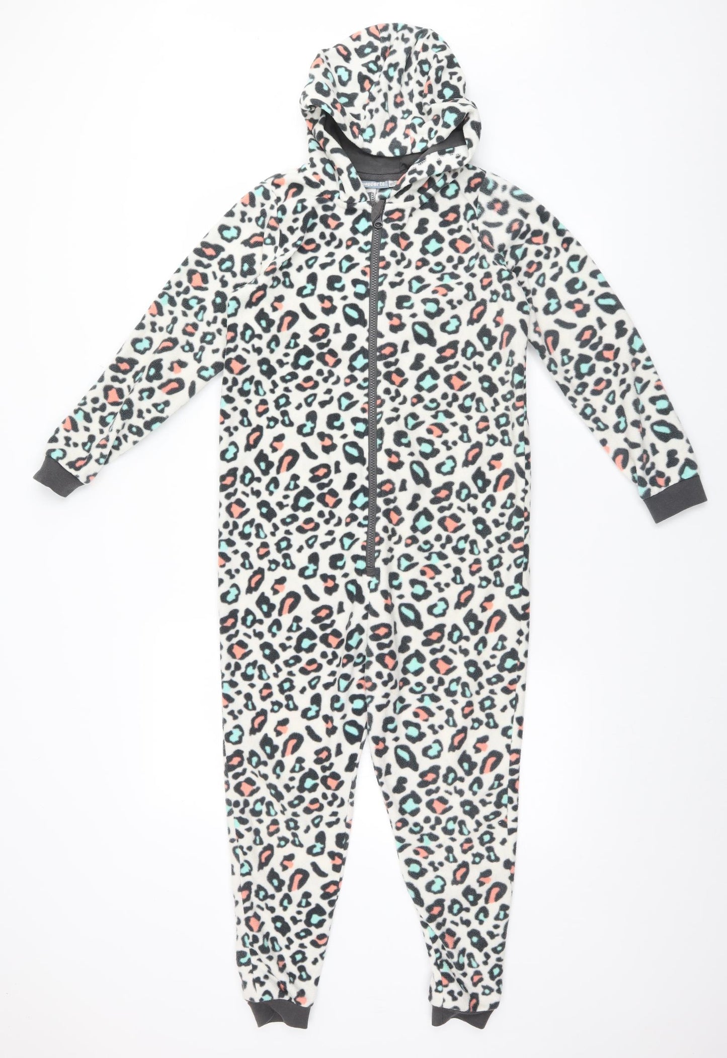 Pepperts! Boys White Animal Print   Bodysuit Size 8-9 Years