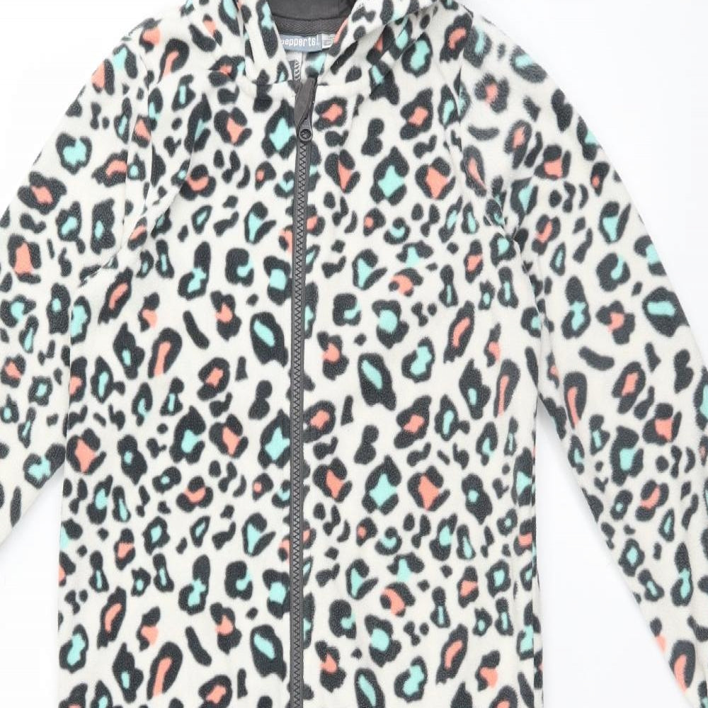 Pepperts! Boys White Animal Print   Bodysuit Size 8-9 Years