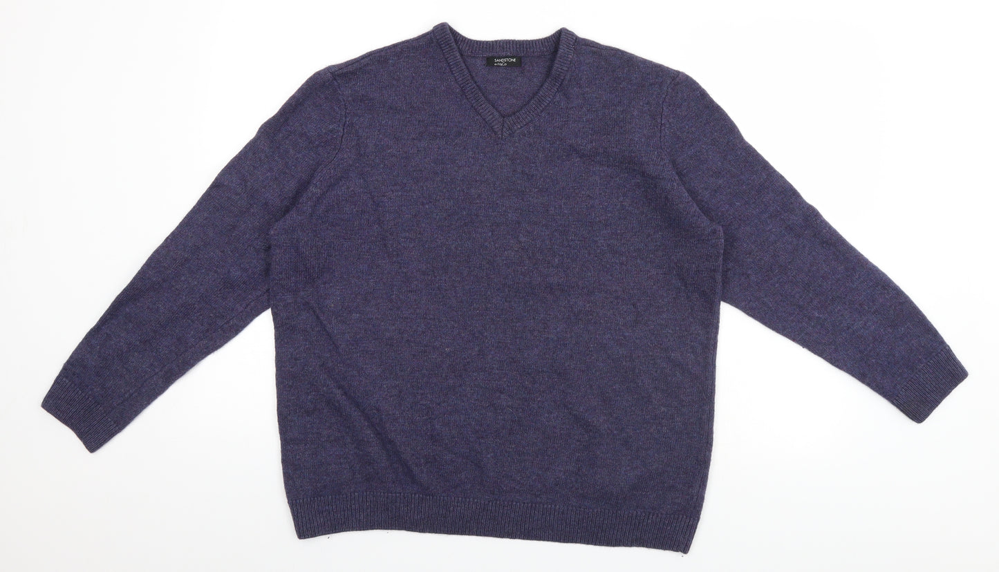 M&Co Mens Blue   Pullover Jumper Size XL