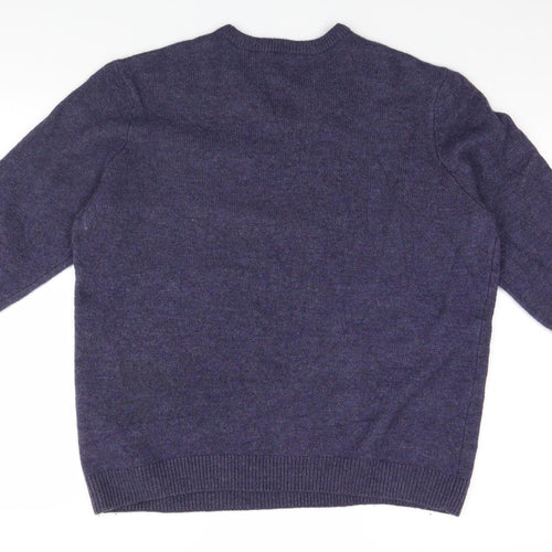 M&Co Mens Blue   Pullover Jumper Size XL