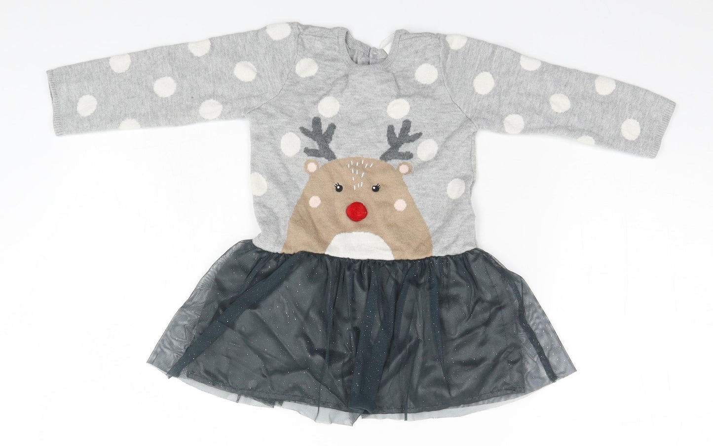 H&M Baby Grey   Pullover Jumper Size 12-18 Months  - Christmas