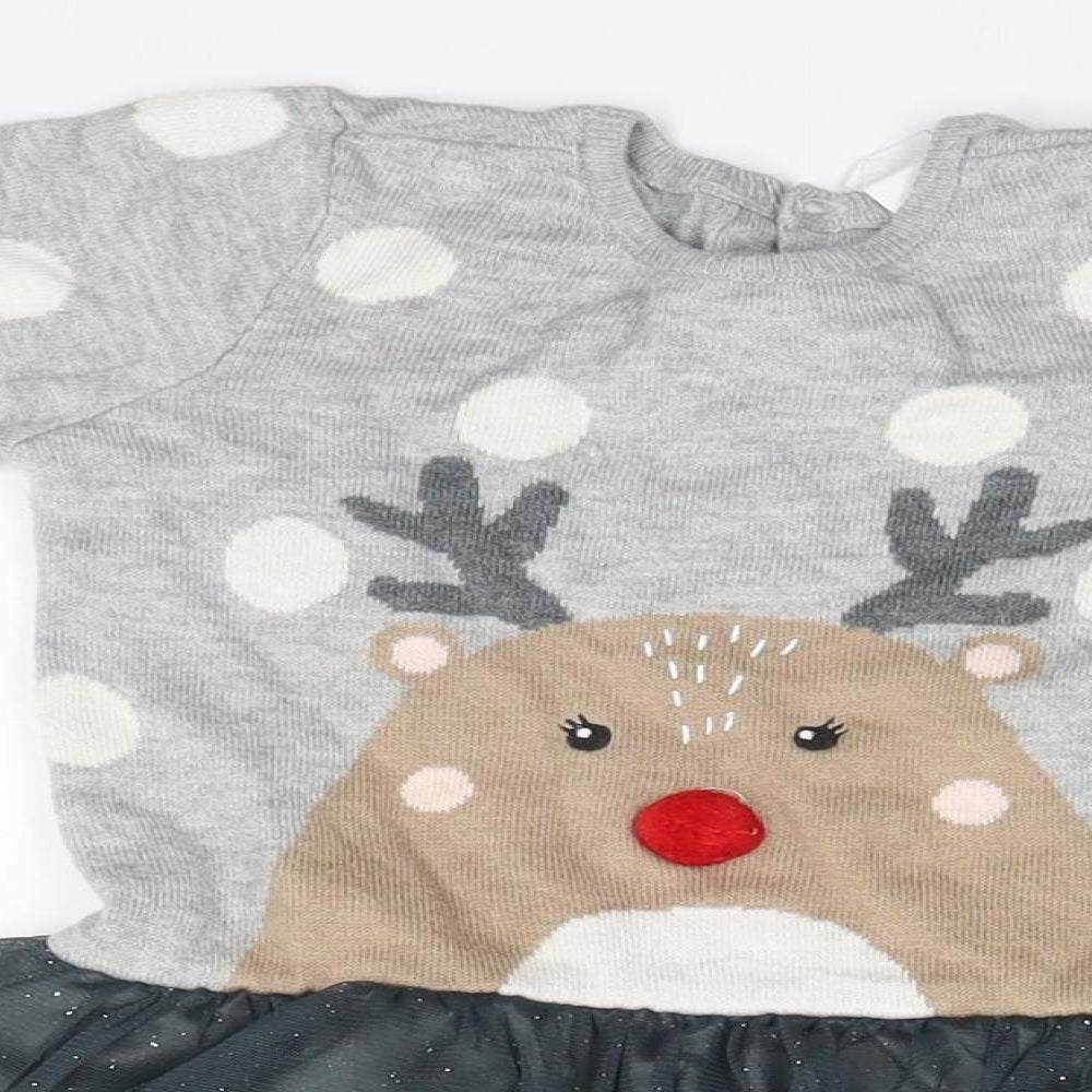 H&M Baby Grey   Pullover Jumper Size 12-18 Months  - Christmas
