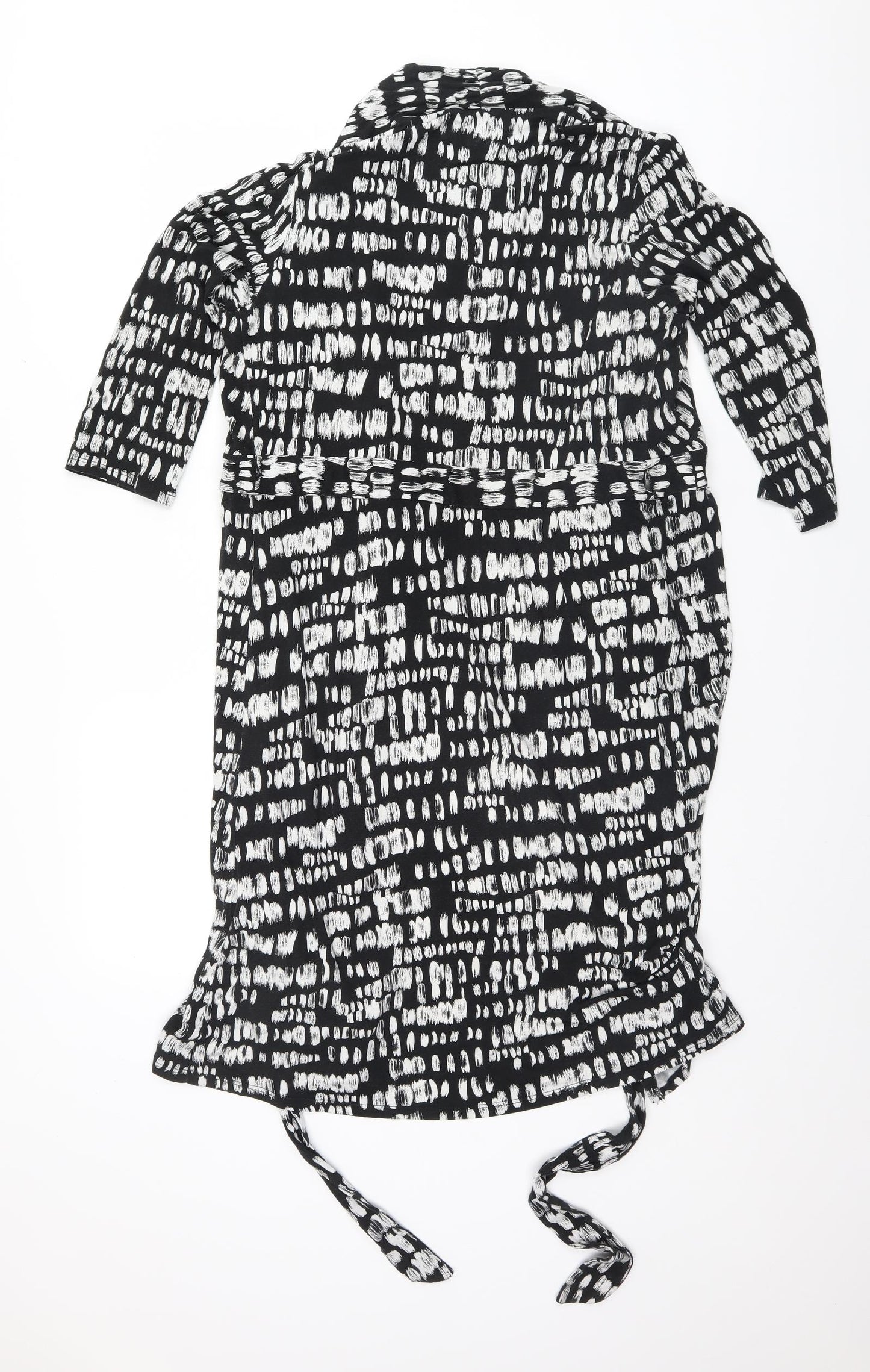 Hobbs Womens Black Geometric  Top Dress Size 14