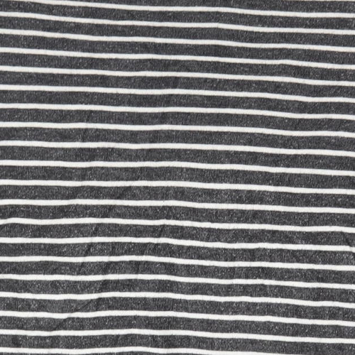Label BE Womens Grey Striped  Basic T-Shirt Size 20
