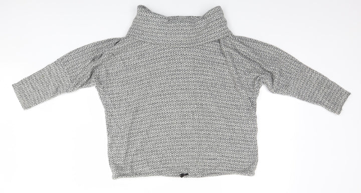 Apricot Womens Grey Geometric Pullover Jumper Size S