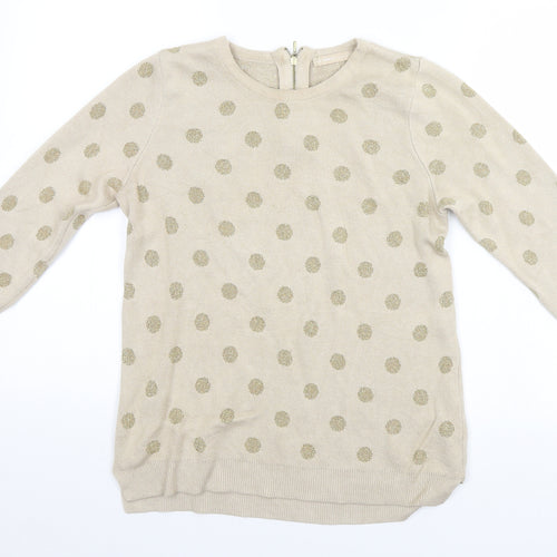 LC Waikiki Womens Green Polka Dot  Pullover Jumper Size M