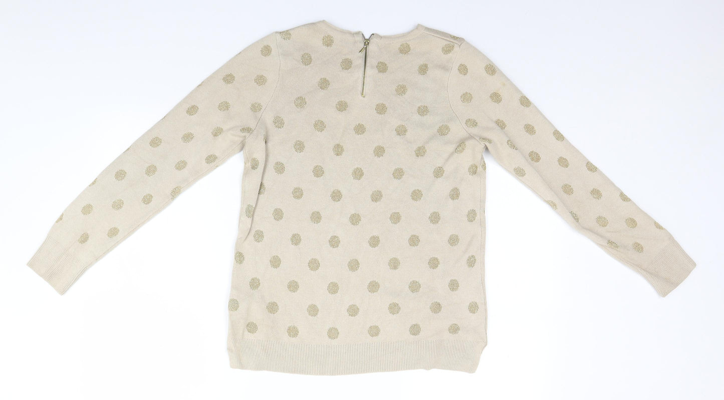 LC Waikiki Womens Green Polka Dot  Pullover Jumper Size M