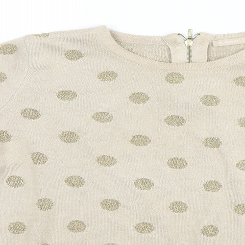 LC Waikiki Womens Green Polka Dot  Pullover Jumper Size M