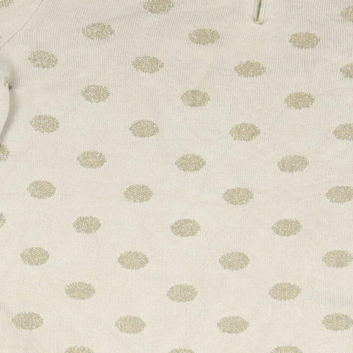 LC Waikiki Womens Green Polka Dot  Pullover Jumper Size M