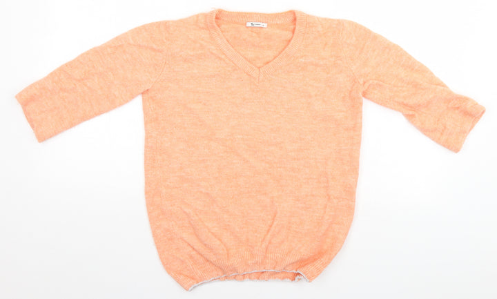 TU Womens Orange Pullover Jumper Size 10