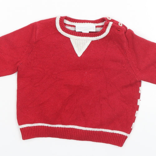 The White Company Baby Red   Pullover Jumper Size 3-6 Months