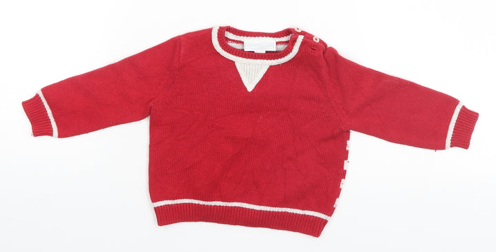 The White Company Baby Red   Pullover Jumper Size 3-6 Months
