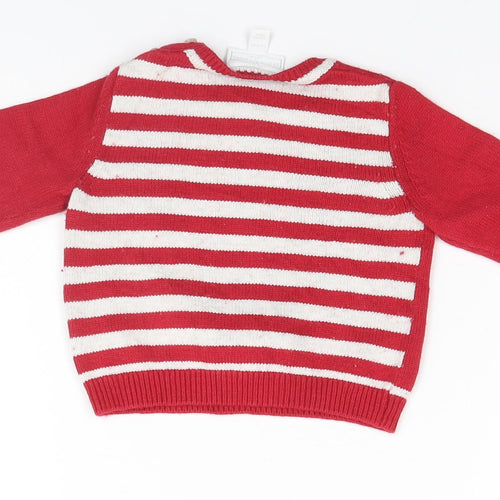 The White Company Baby Red   Pullover Jumper Size 3-6 Months
