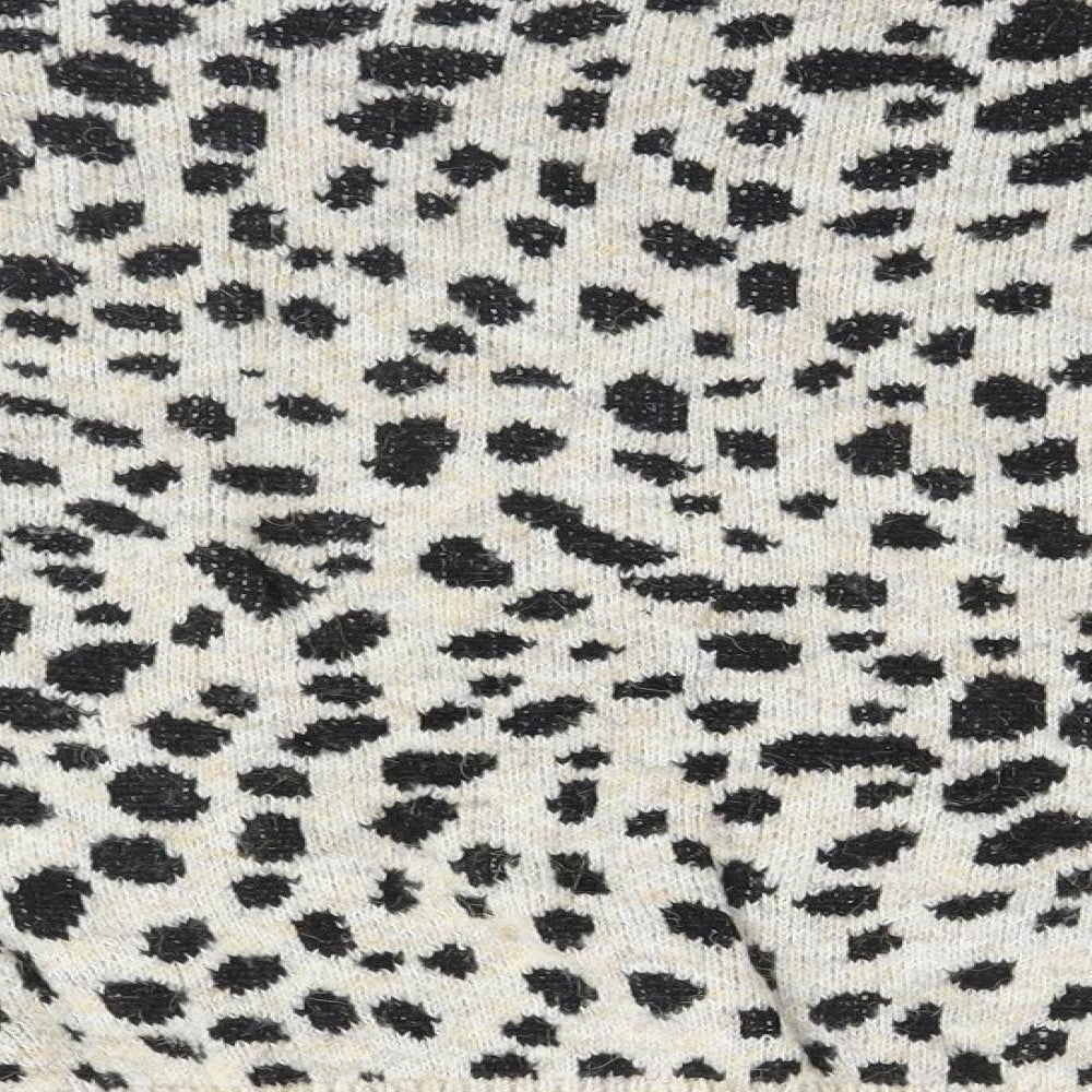 Dorothy Perkins Womens Grey Animal Print  Pullover Jumper Size 8