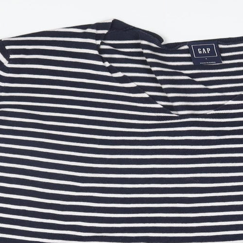 Gap Womens Blue Striped  Pullover Jumper Size L