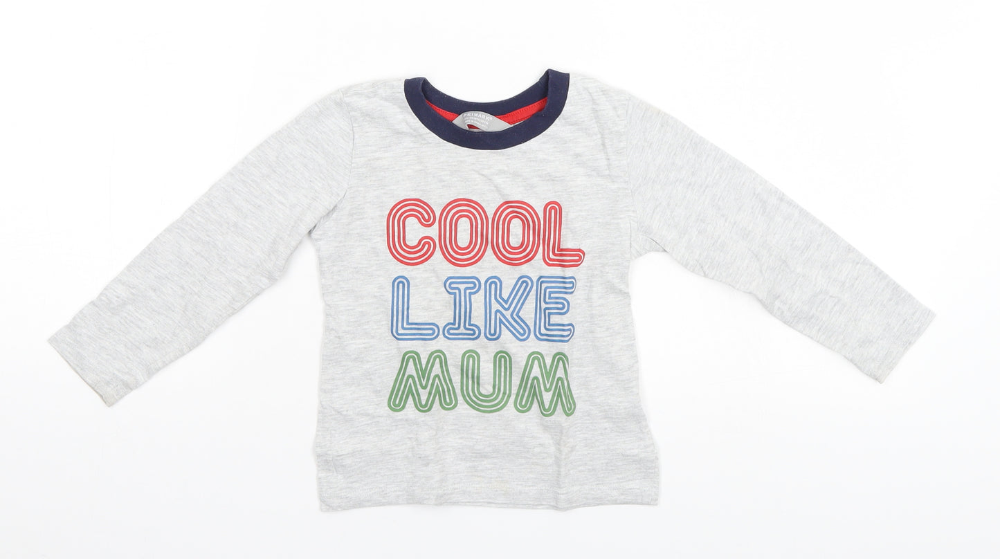 Primark Girls White   Basic T-Shirt Size 2 Years  - Cool Like Mum