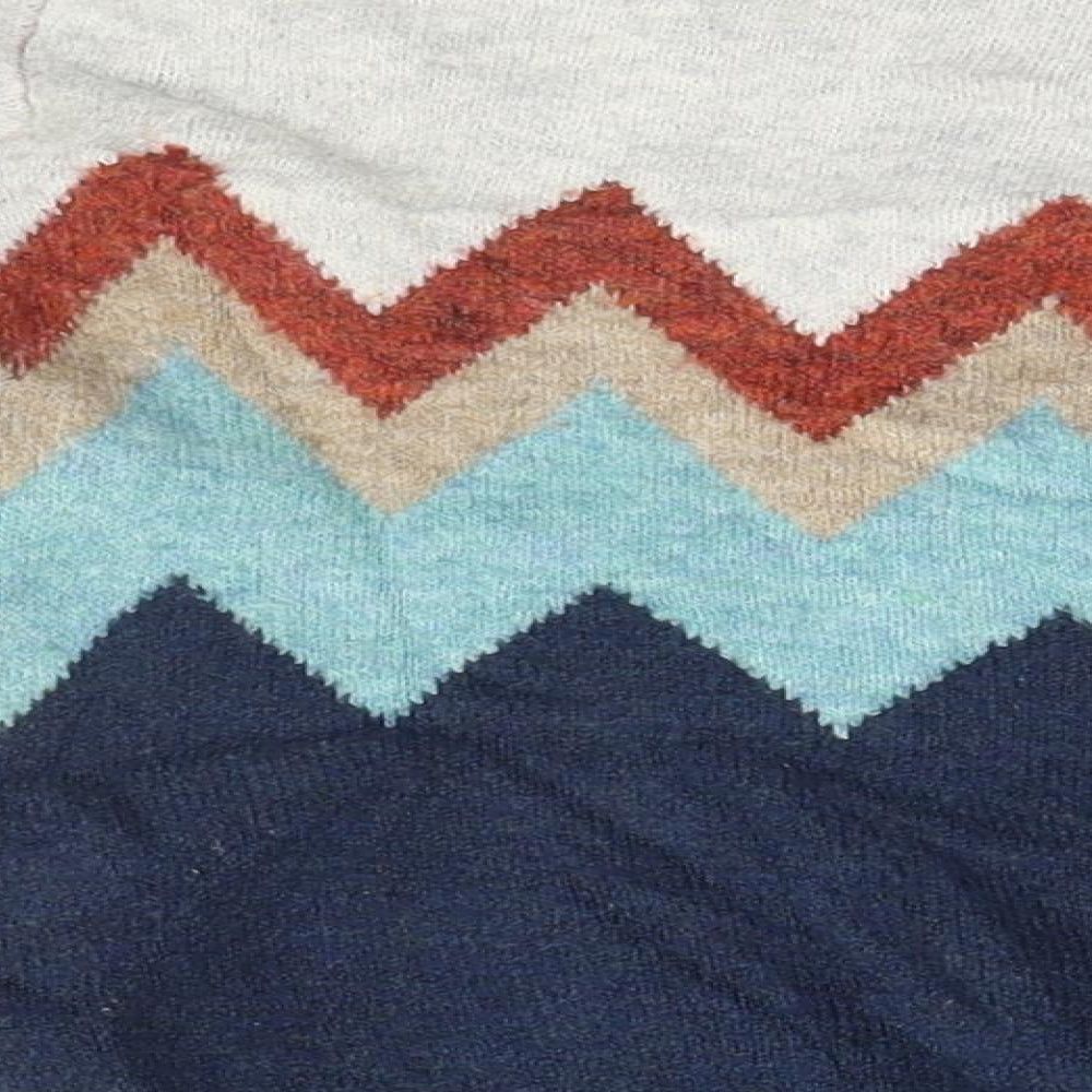 Marks and Spencer Boys Blue Geometric  Pullover Jumper Size 2-3 Years