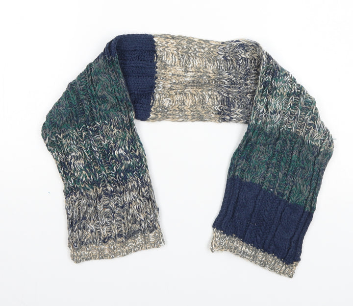 Preworn Unisex Blue Striped Scarf