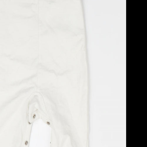 Disney by TU Boys White Animal Print  Dungaree One-Piece Size 6-9 Months  - Polar Bear face