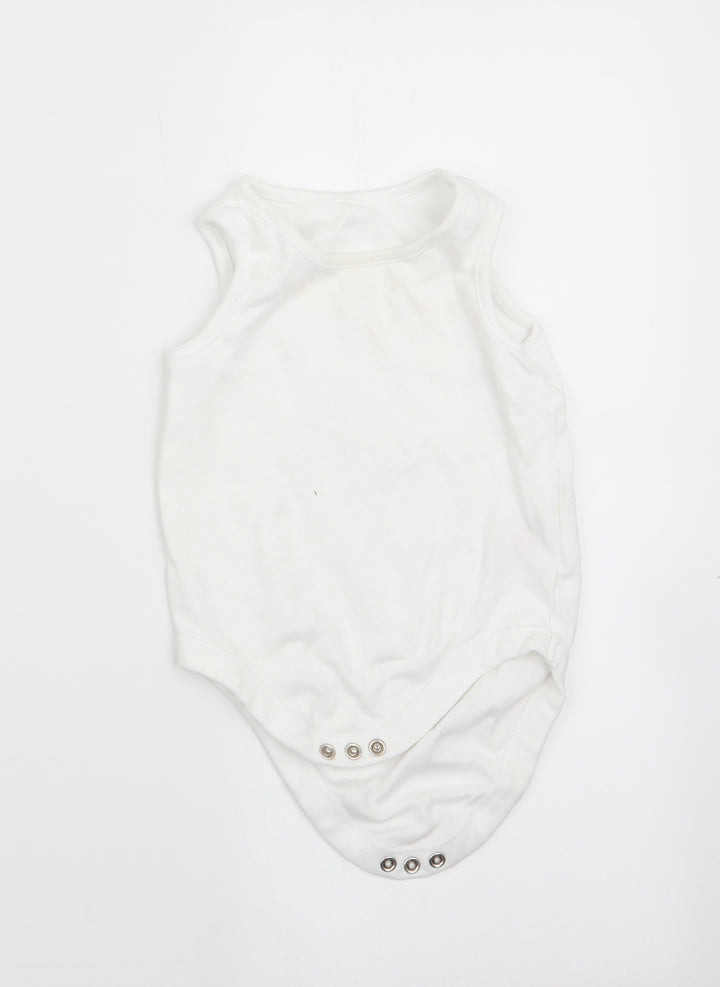 Florence and Fred Girls White   Romper One-Piece Size 9-12 Months