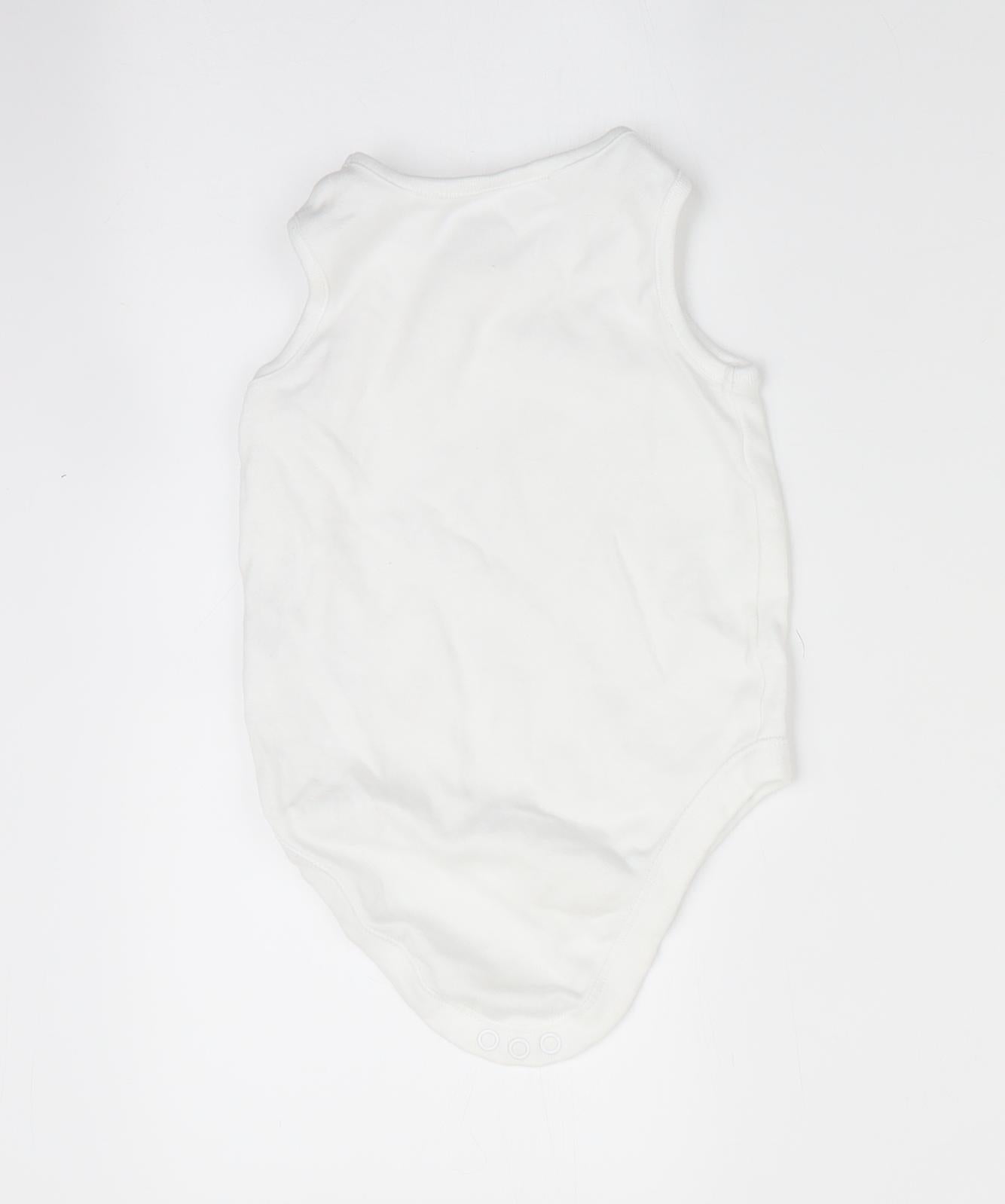 Florence and Fred Girls White   Romper One-Piece Size 9-12 Months