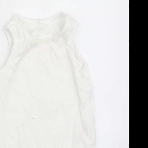 Florence and Fred Girls White   Romper One-Piece Size 9-12 Months