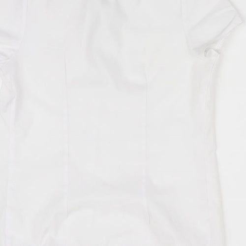 Florence and Fred Girls White   Basic Button-Up Size 8-9 Years