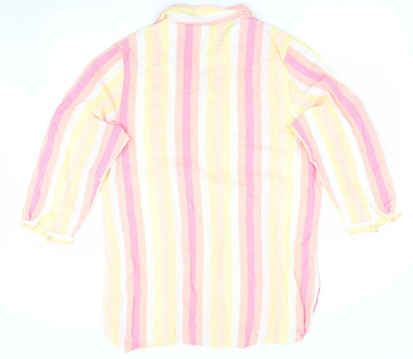 Peacocks Womens Pink Striped   Nightshirt Size 14