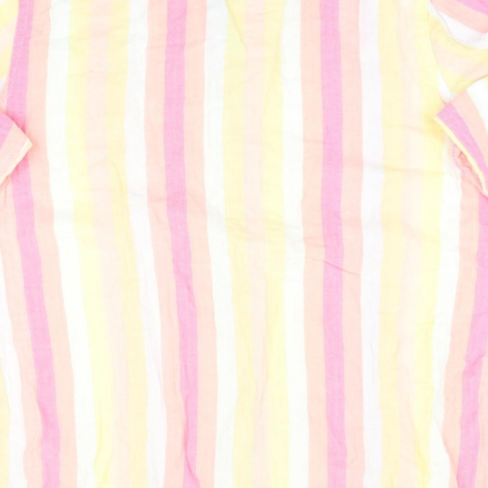 Peacocks Womens Pink Striped   Nightshirt Size 14