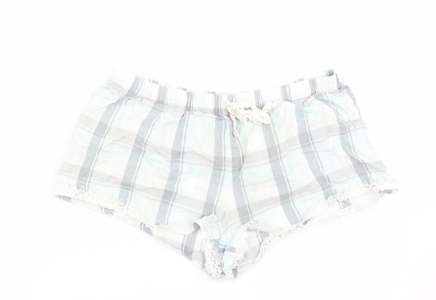 Love to Lounge Womens Grey Check   Sleep Shorts Size M