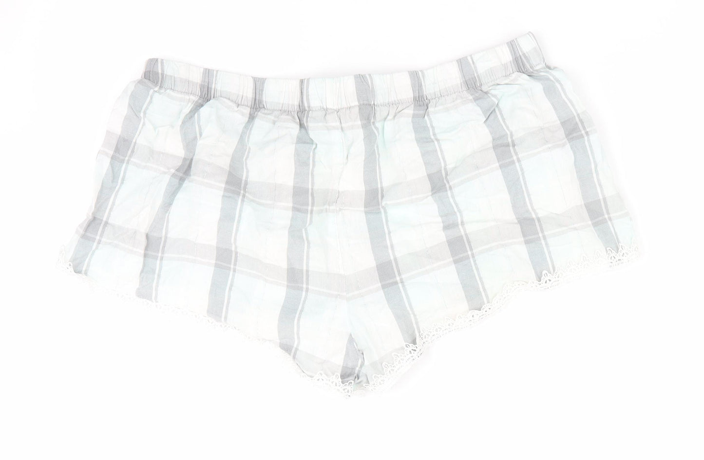 Love to Lounge Womens Grey Check   Sleep Shorts Size M