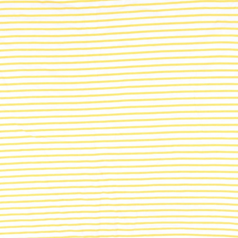 H&M Womens Yellow Striped  Basic T-Shirt Size 2XL