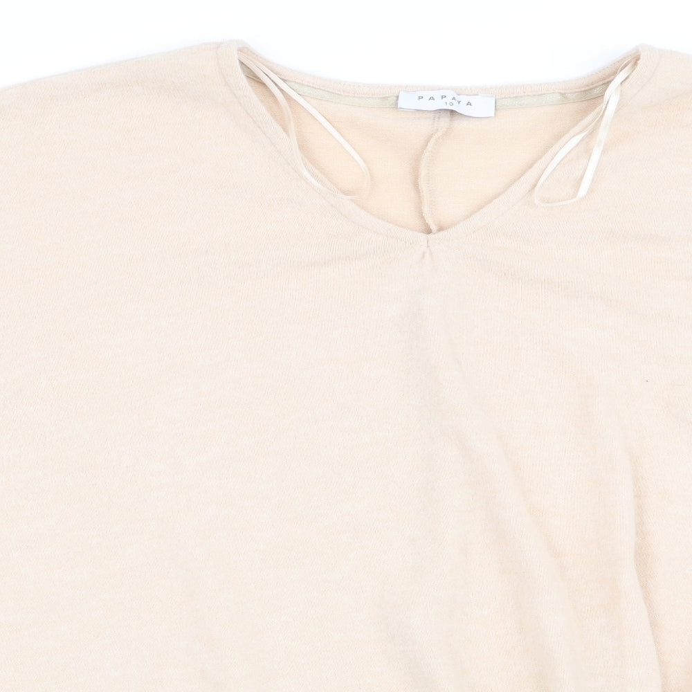 Papaya Womens Beige   Pullover Jumper Size 10