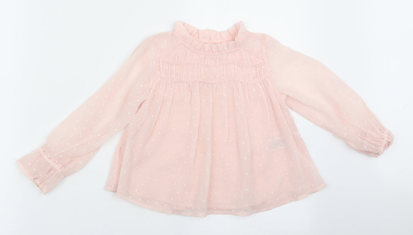 NEXT Girls Pink   Basic Blouse Size 4 Years  - Peach in Colour