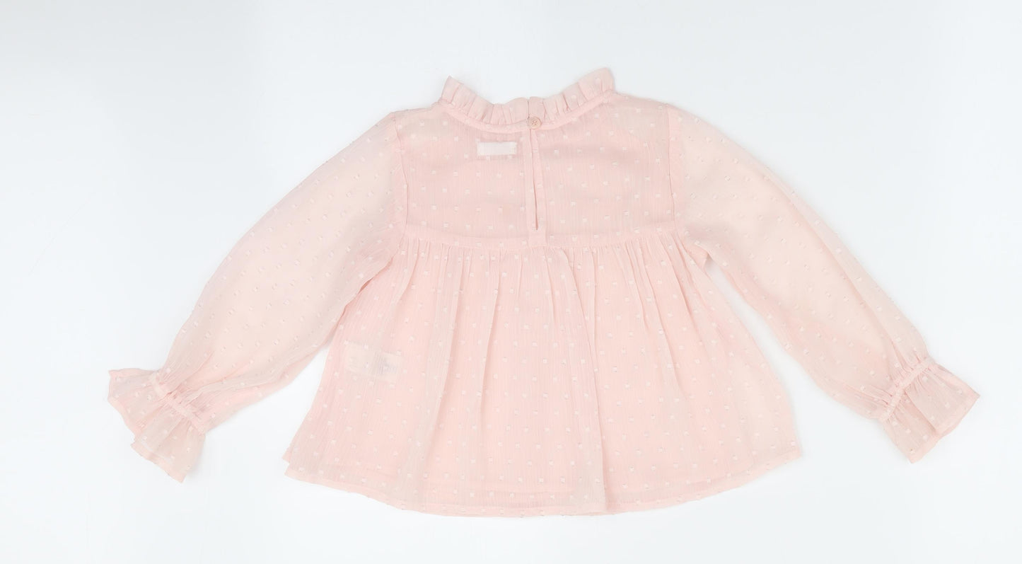 NEXT Girls Pink   Basic Blouse Size 4 Years  - Peach in Colour