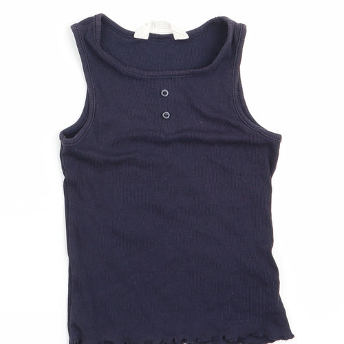 H&M Girls Blue   Basic Tank Size 3-4 Years