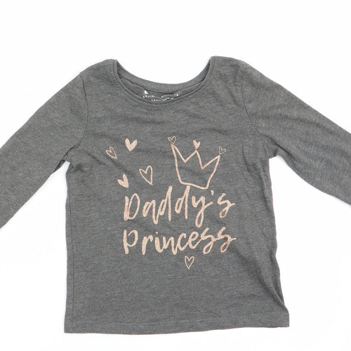 Primark Girls Green   Basic T-Shirt Size 3-4 Years  - Daddy's Princess