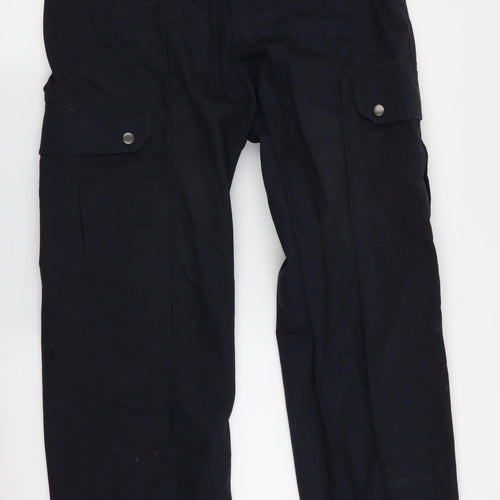 Churchill Workwear Mens Blue   Cargo Trousers Size 32 in L33 in - Workwear Trousers