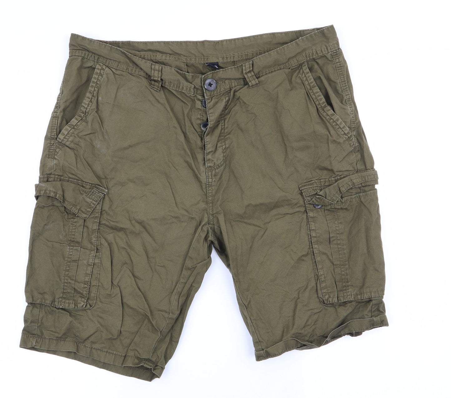 Cedar Wood State Mens Green   Cargo Shorts Size 34 in