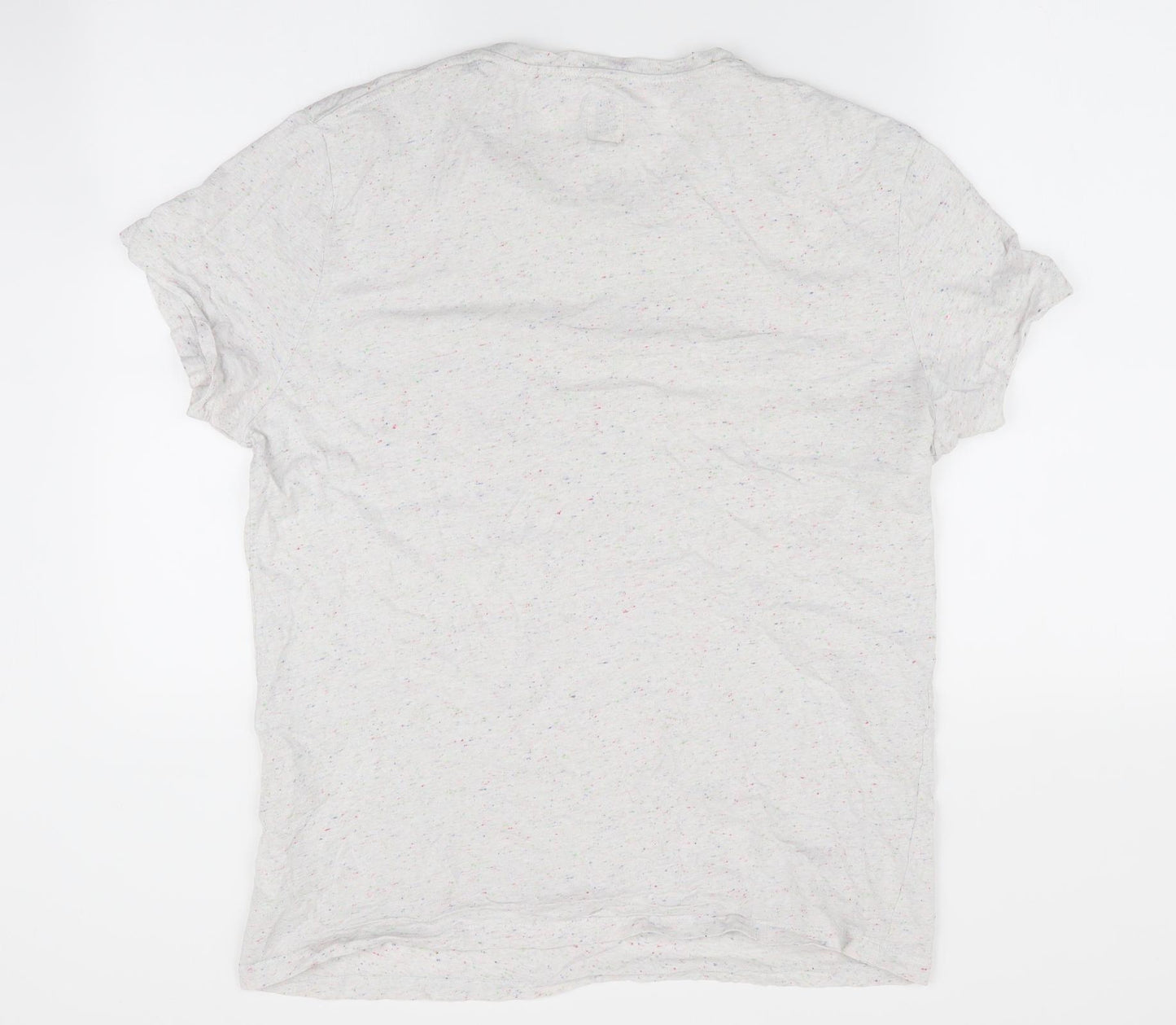 Jack Wills Mens Grey    T-Shirt Size M  - Subtle multi-colour spots