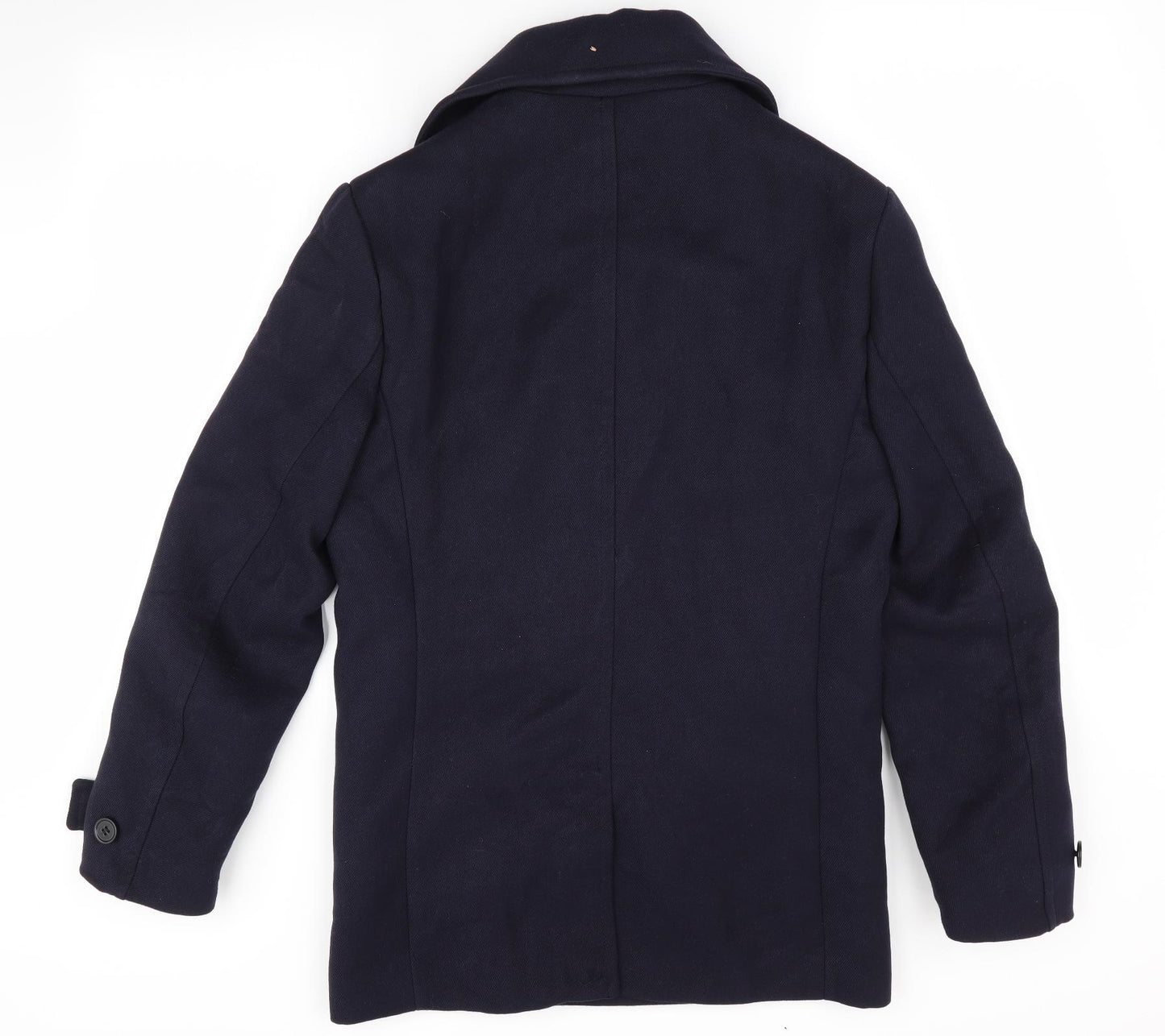 H&M Mens Blue   Overcoat Coat Size 36