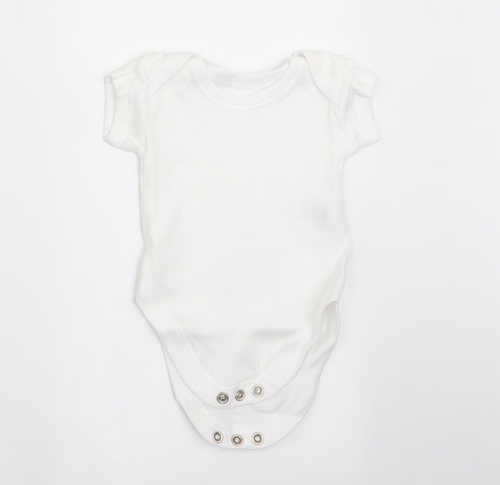 George Baby White   Romper One-Piece Size Newborn  - Tiny Baby