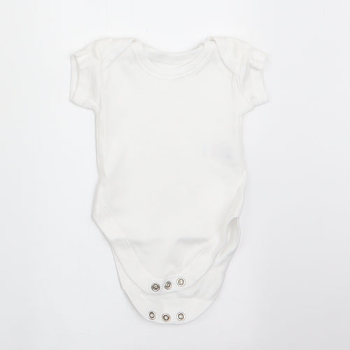George Baby White   Romper One-Piece Size Newborn  - Tiny Baby