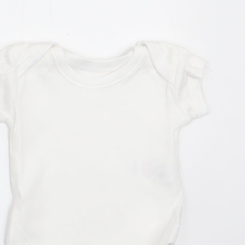 George Baby White   Romper One-Piece Size Newborn  - Tiny Baby