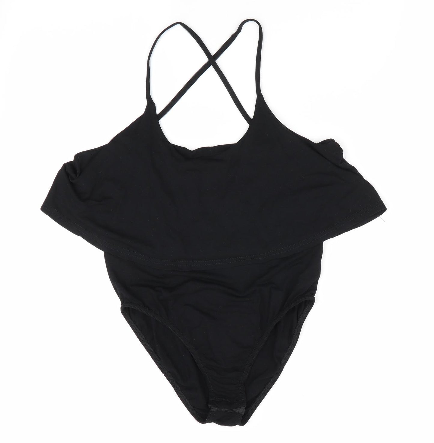 Missguided Womens Black   Bodysuit One-Piece Size 10