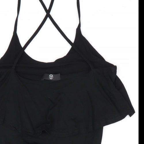 Missguided Womens Black   Bodysuit One-Piece Size 10