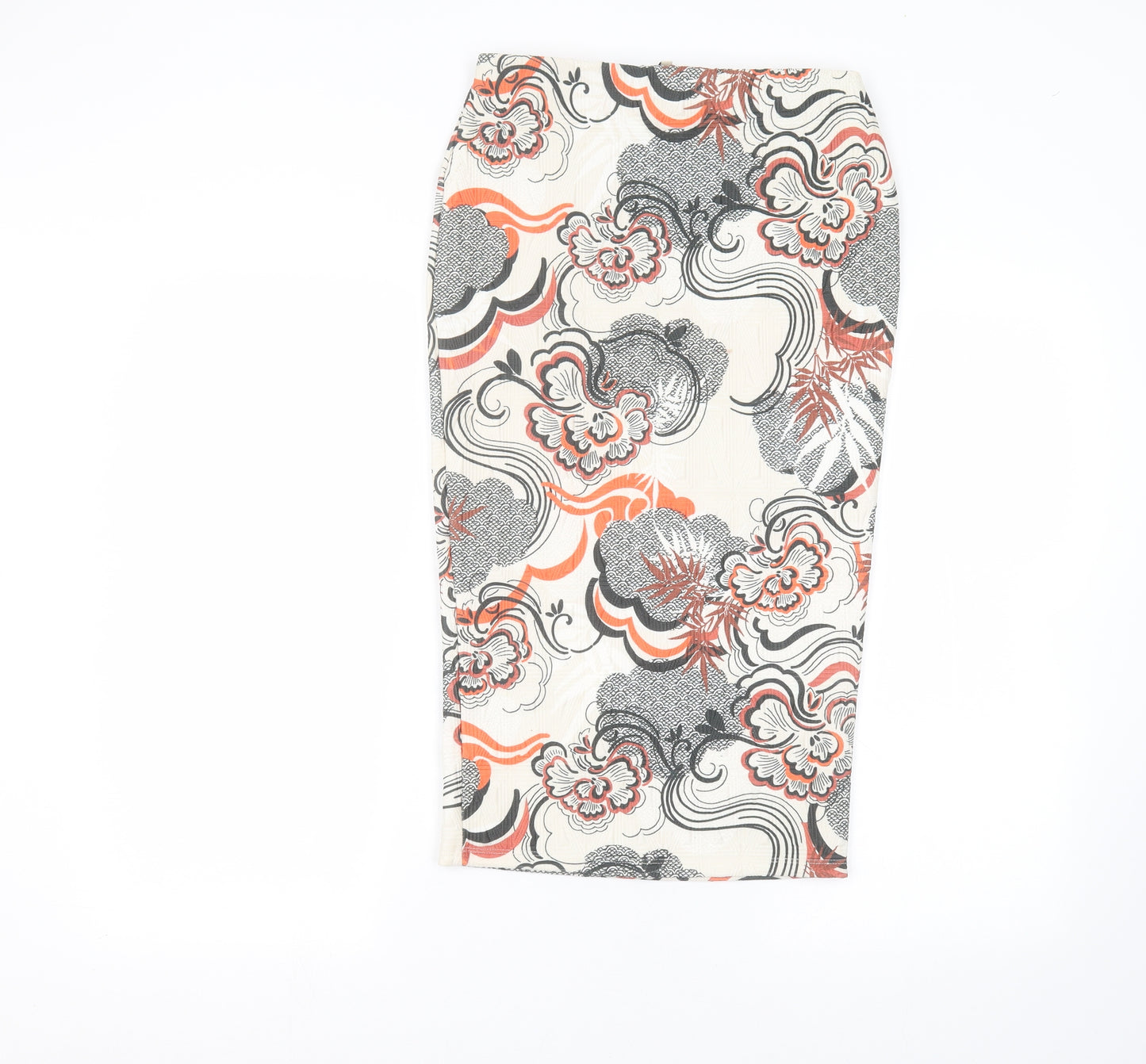 River Island Womens White Floral  A-Line Skirt Size 8