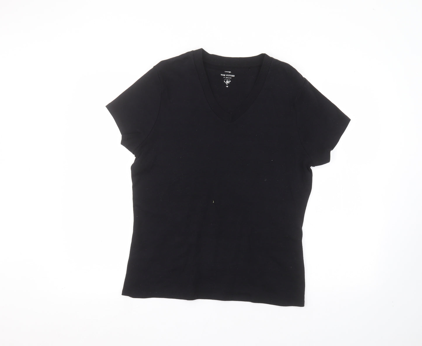George Womens Black   Basic T-Shirt Size 18